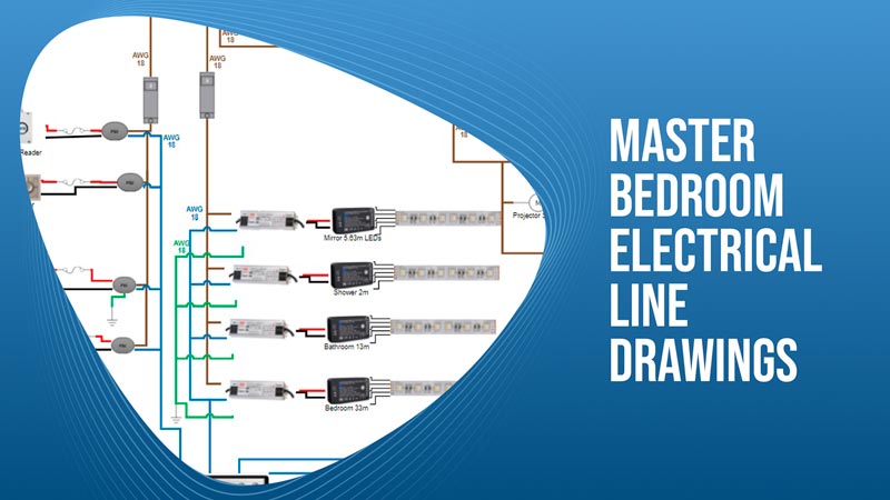 Master Bedroom Electrical Line Drawings