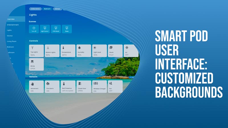 Smart Pod User Interface Customized Backgrounds